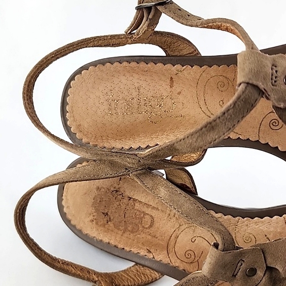 Indigo By Clarks Tan Suede Leather Slingback Strappy Sandals Low Heel Size 7M - Picture 13 of 16